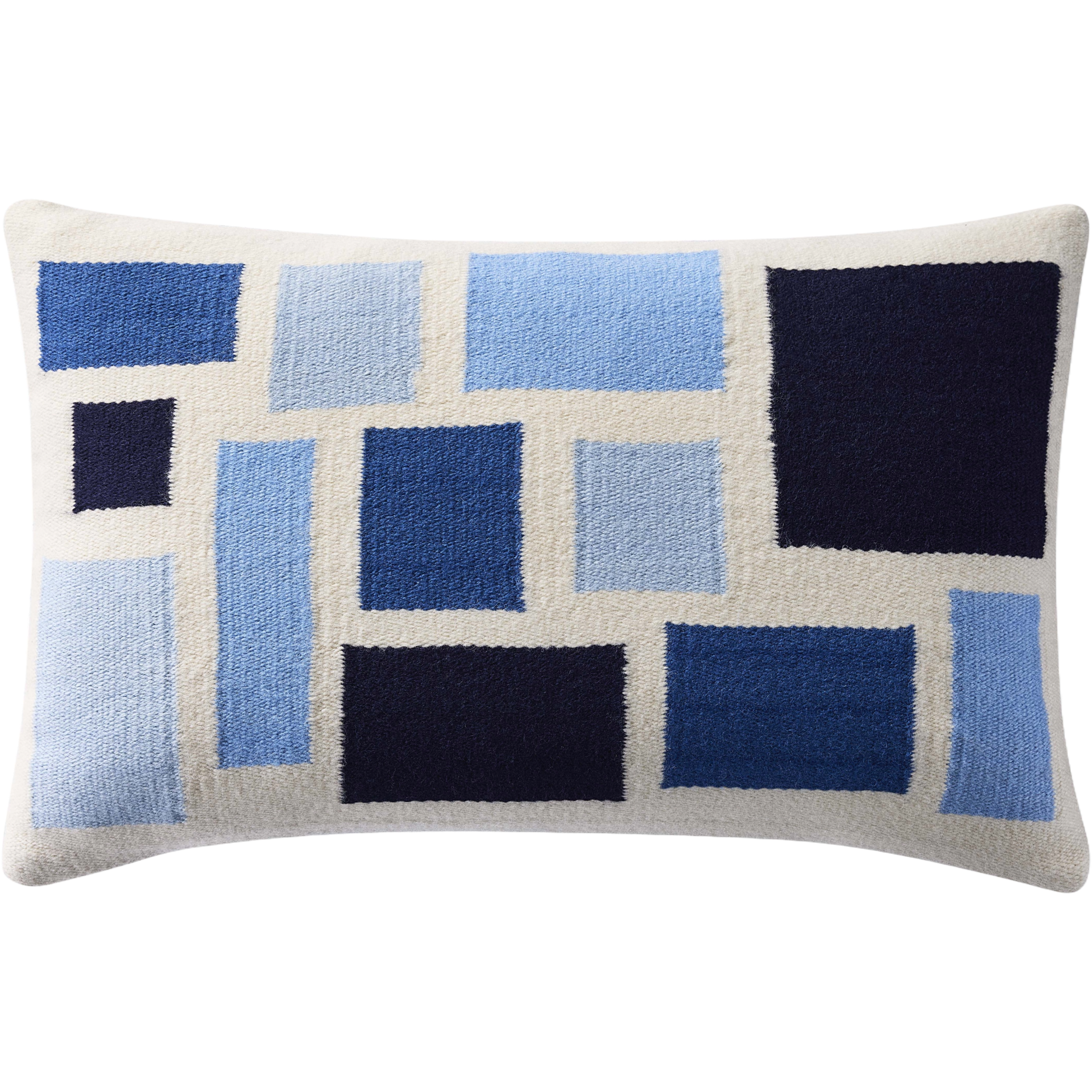 Pop Floating Blocks Blue Multi Cushion 
