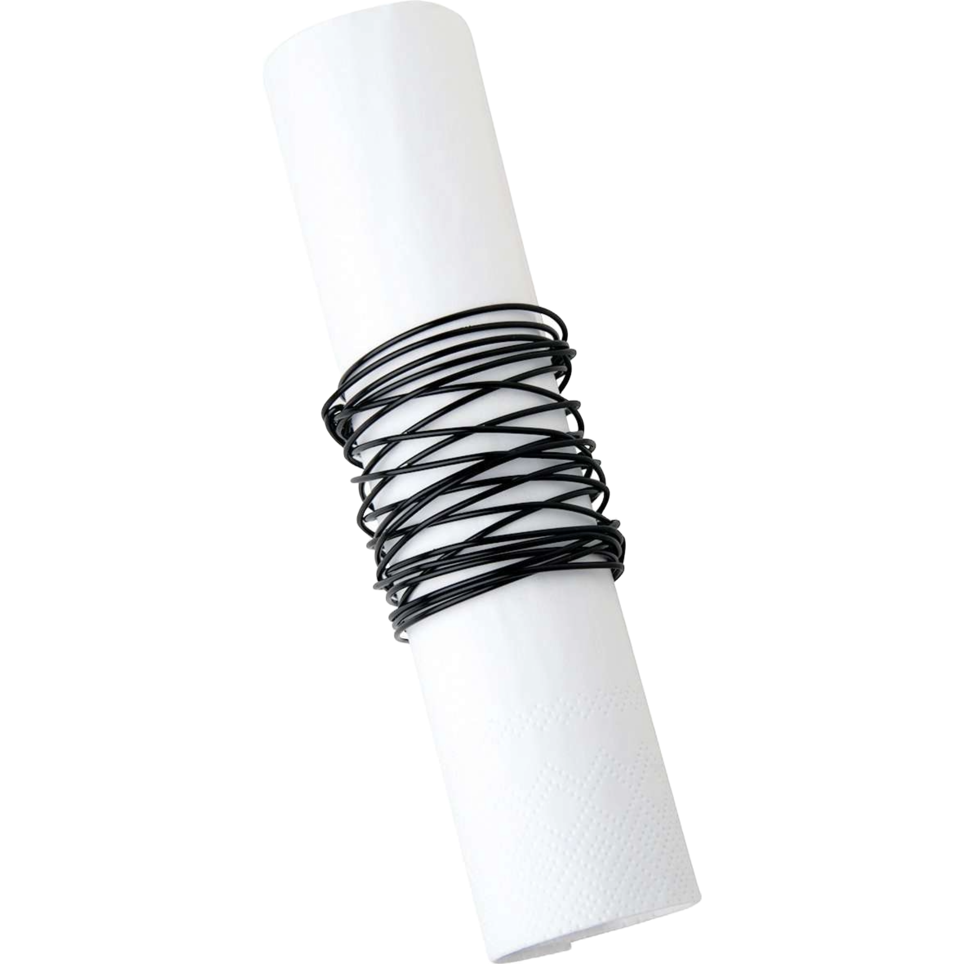 Set of 6 Black Serviette Rings