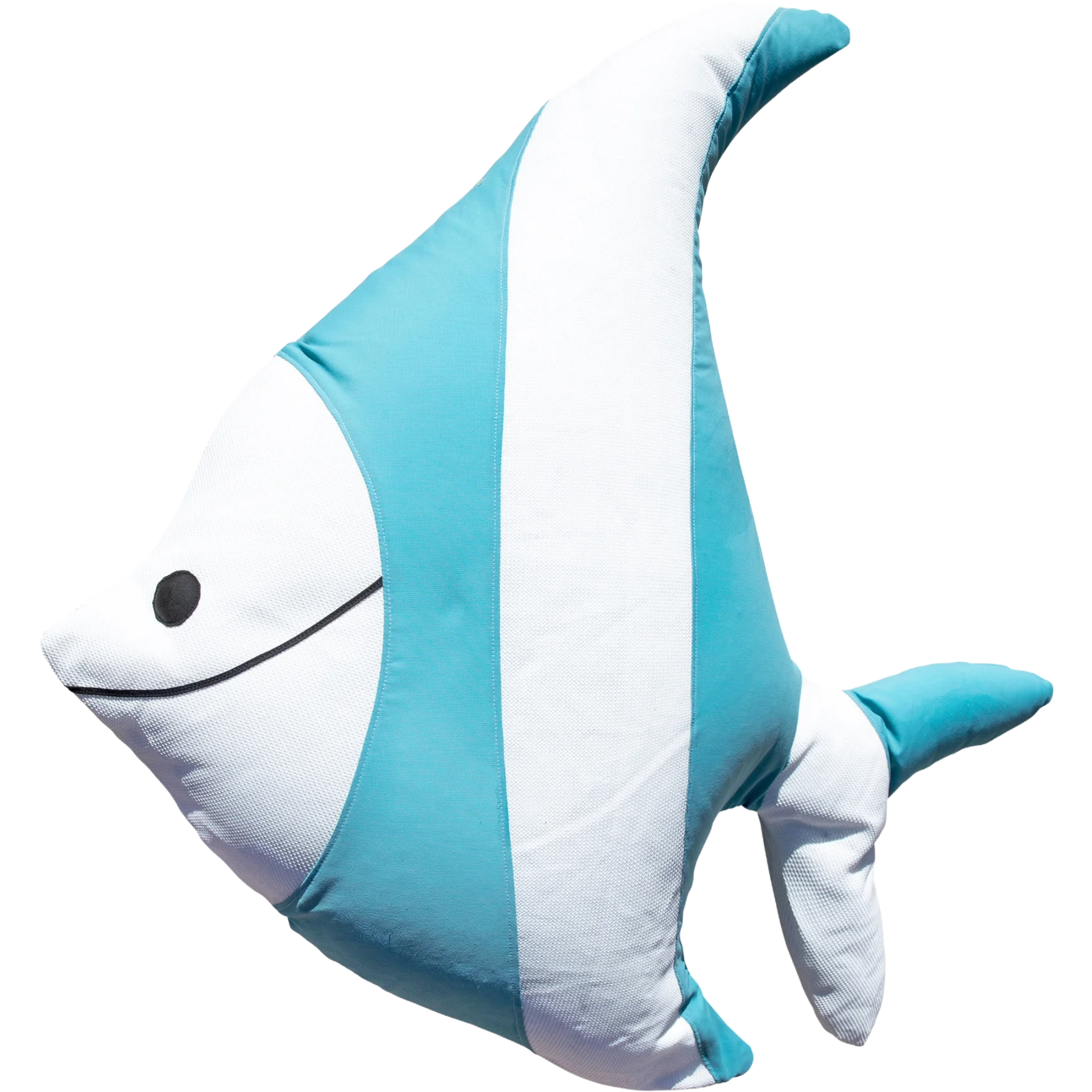 Turquoise & White Floating Fish Pouf XL
