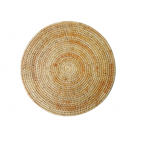 Set of 6 Rattan Large Round Placemat
