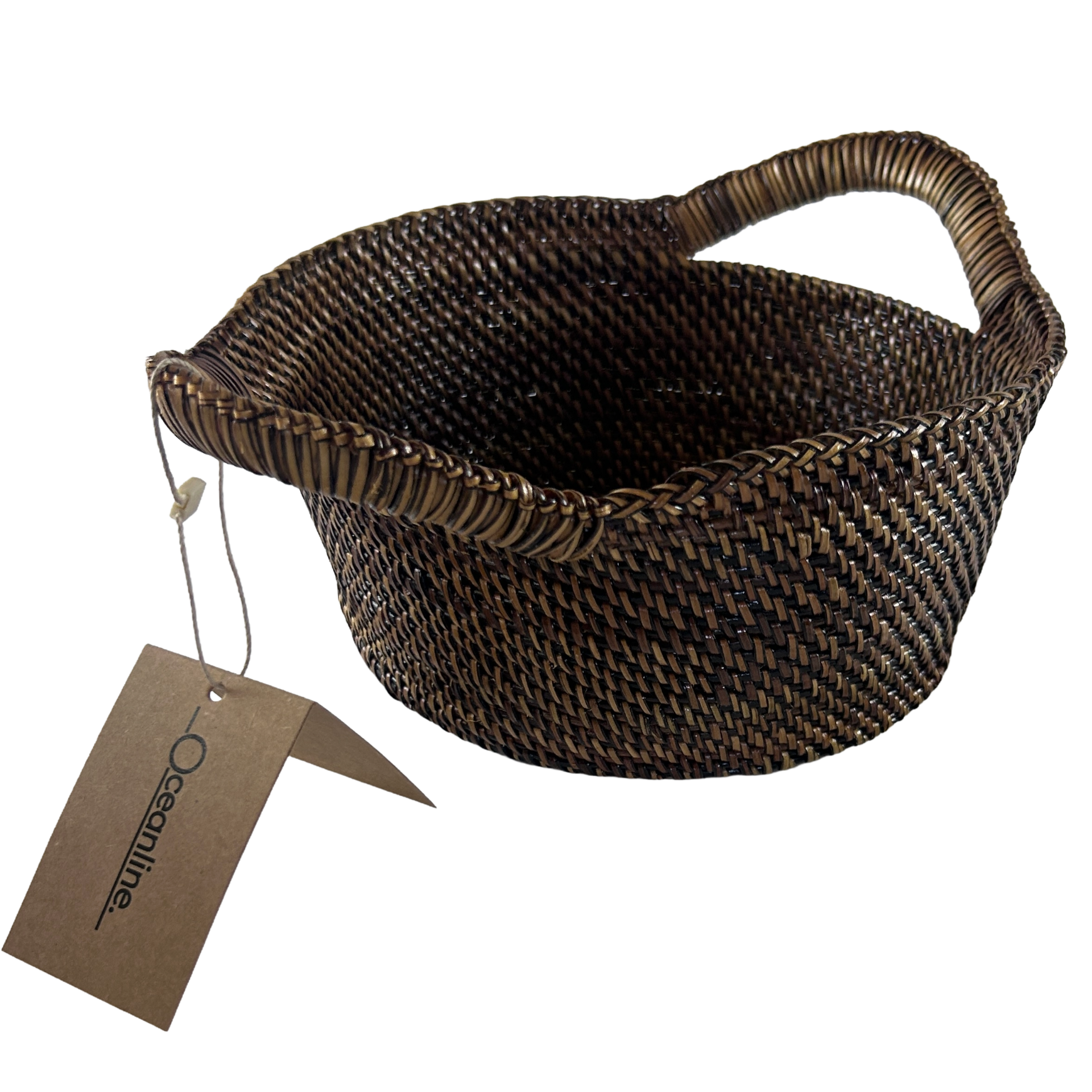 Rattan Natural Medium Basket with Handles 
