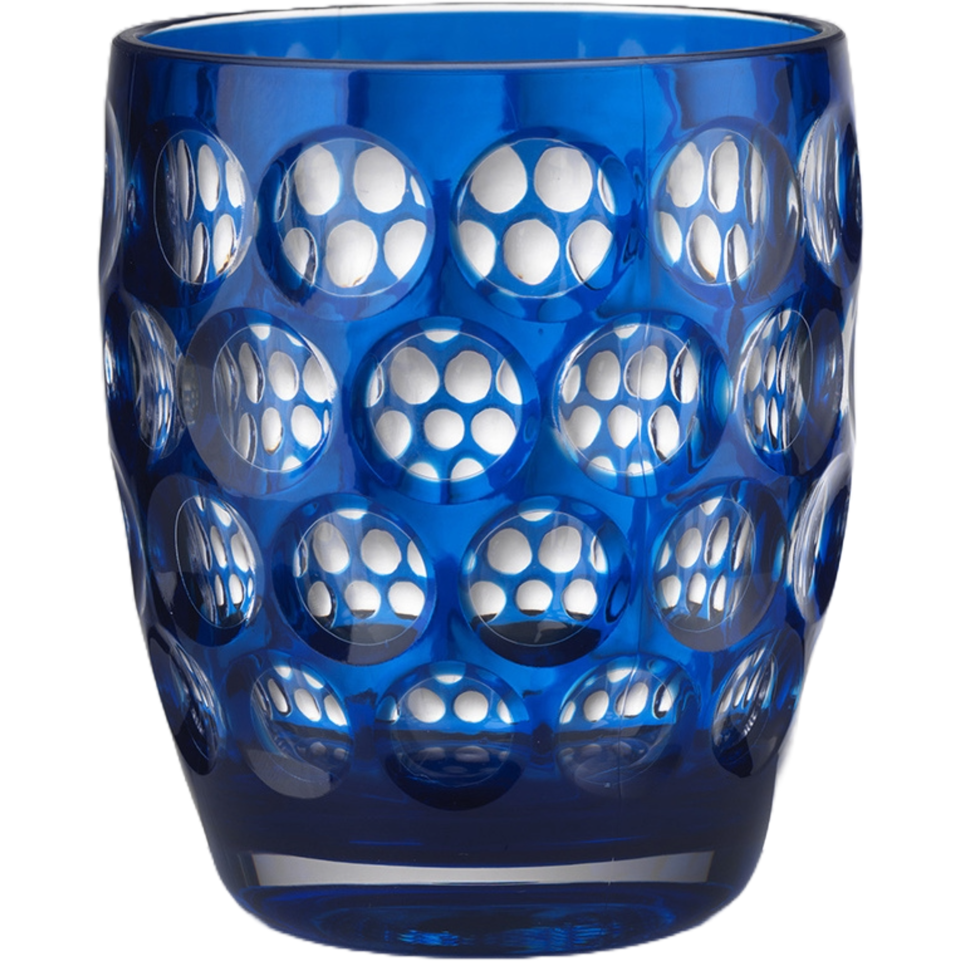 Set of 6 Lente Short Royal Blue Glasses 