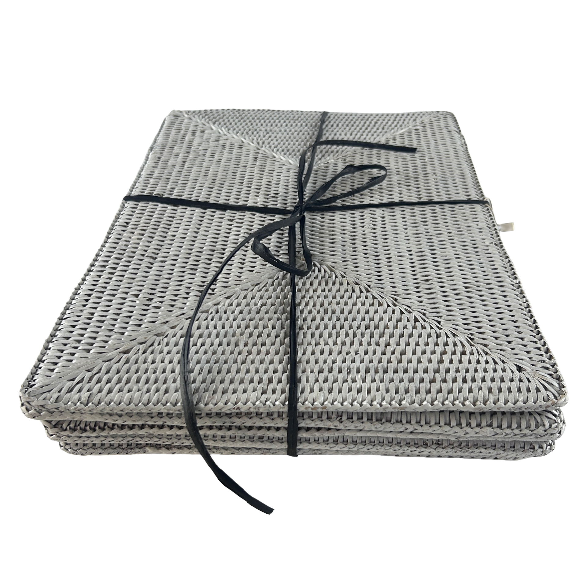 Set of 6 Rattan Rectangular Placemats