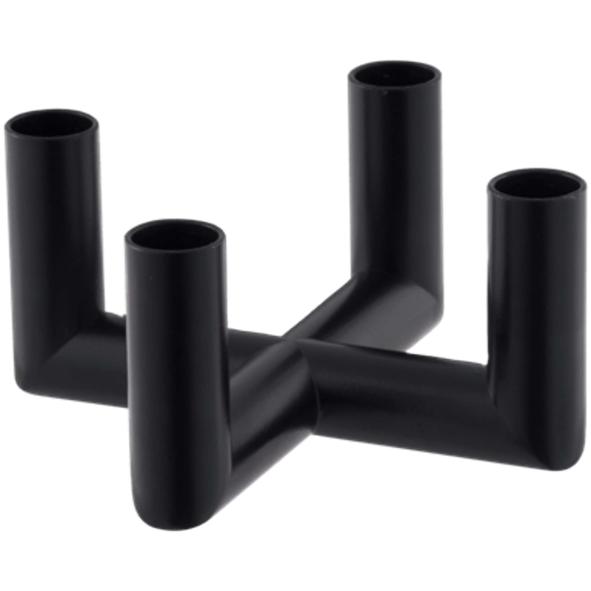 Matrix Black Mini Taper 4'arm Candleholder 