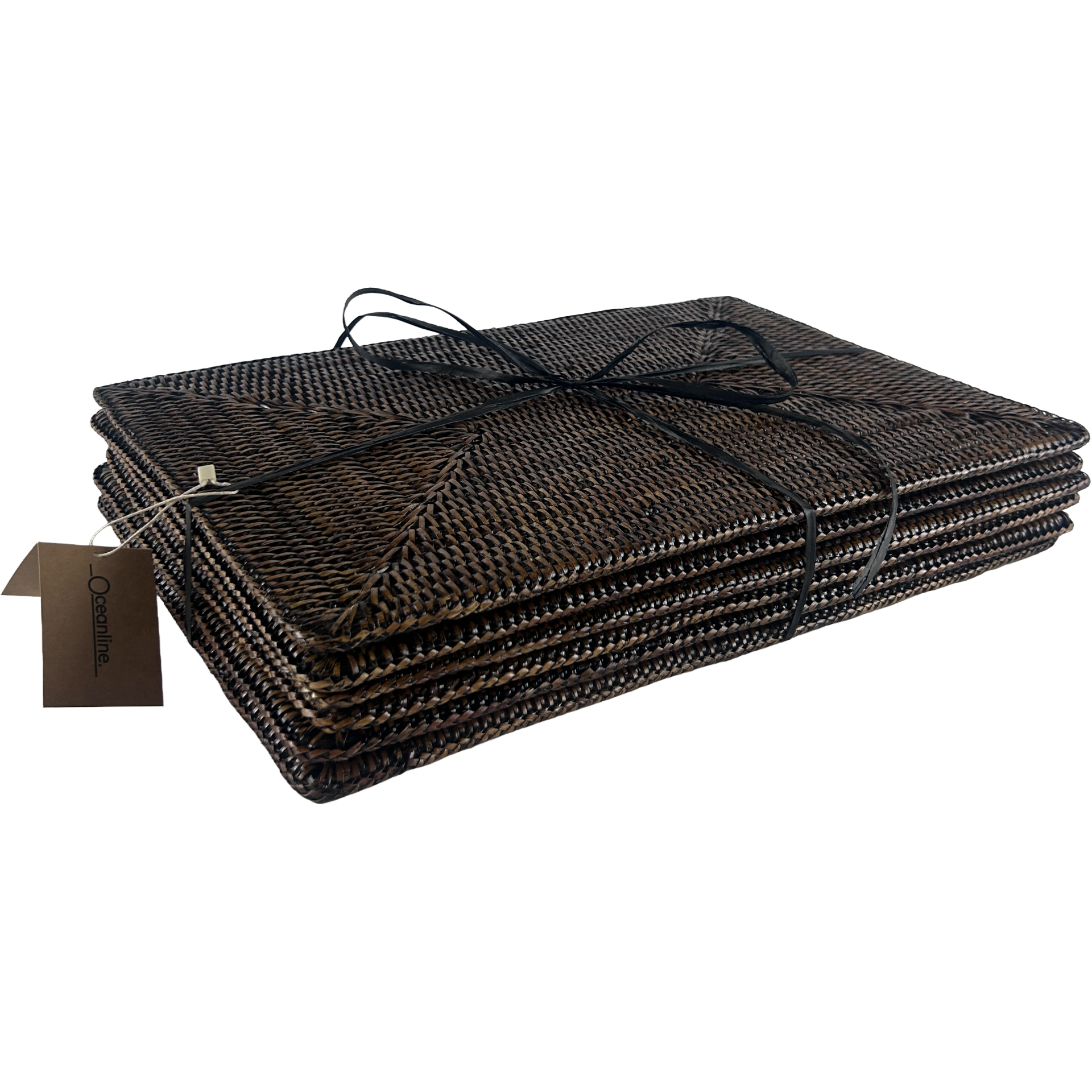 Set of 6 Rattan Rectangular Placemat