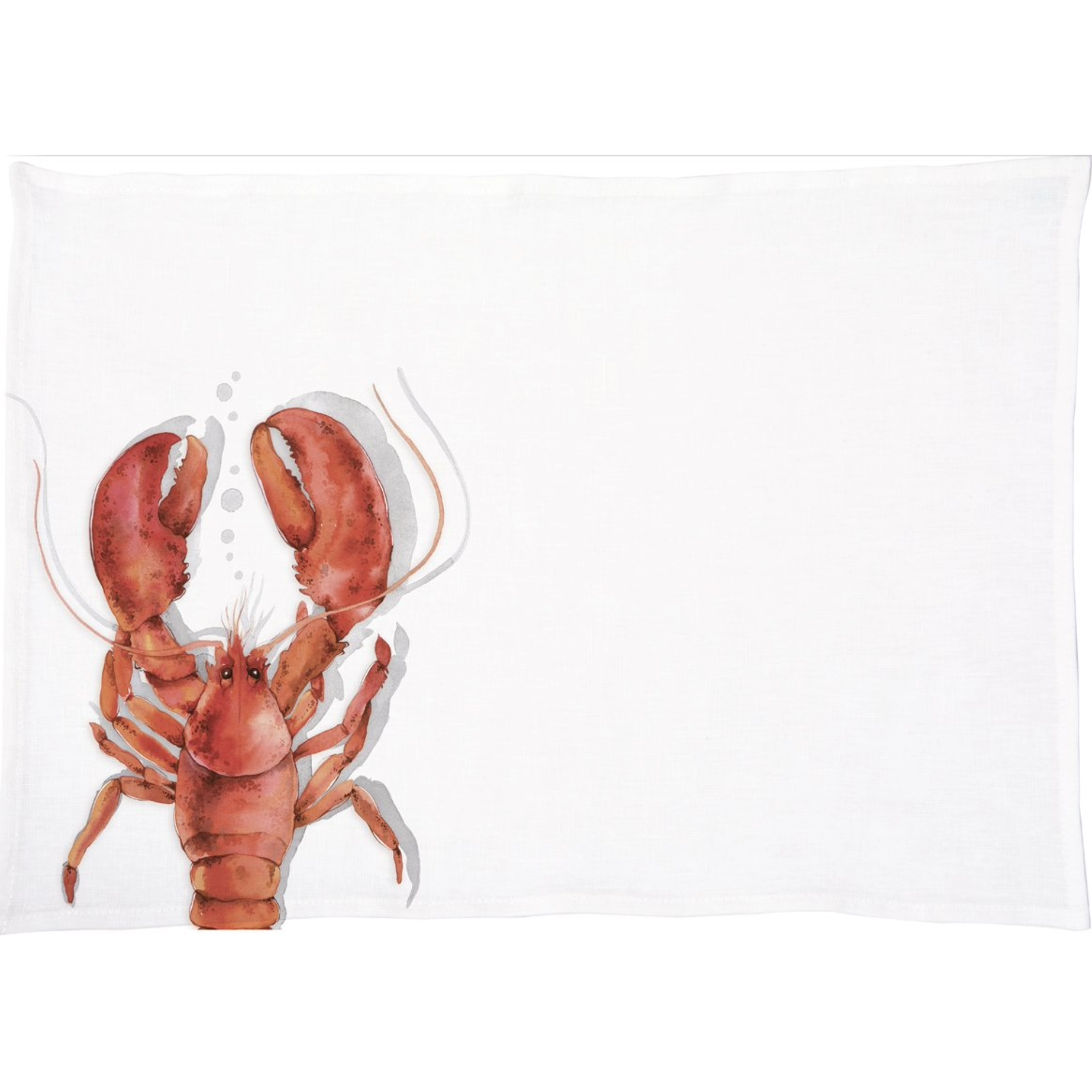 Set of 6 Lobster Coral Cotton Placemtas