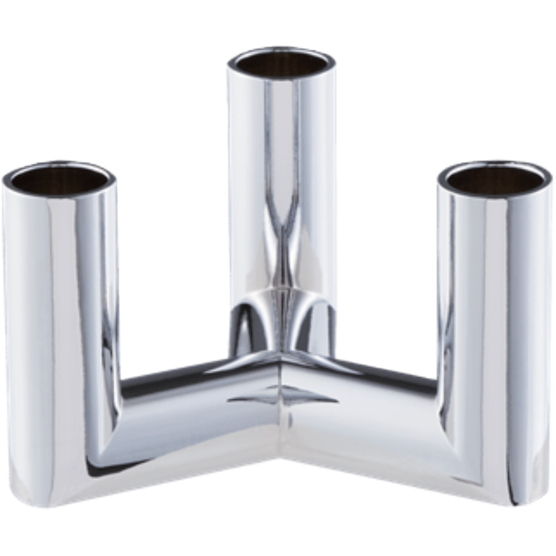 Matrix Chrome Mini Taper 3'arm Candleholder 