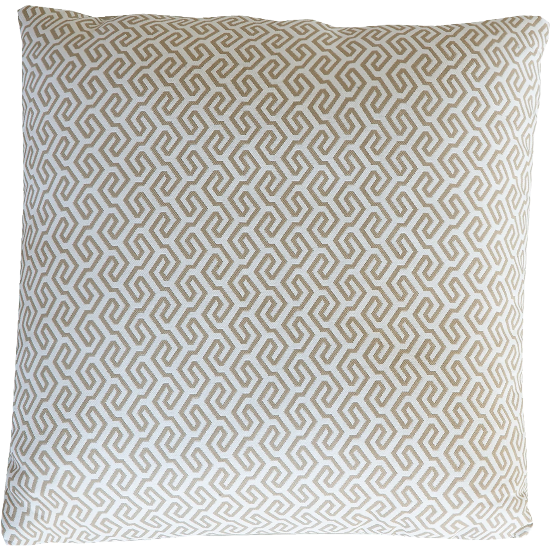 Beige Patterned Outdoor Cushion