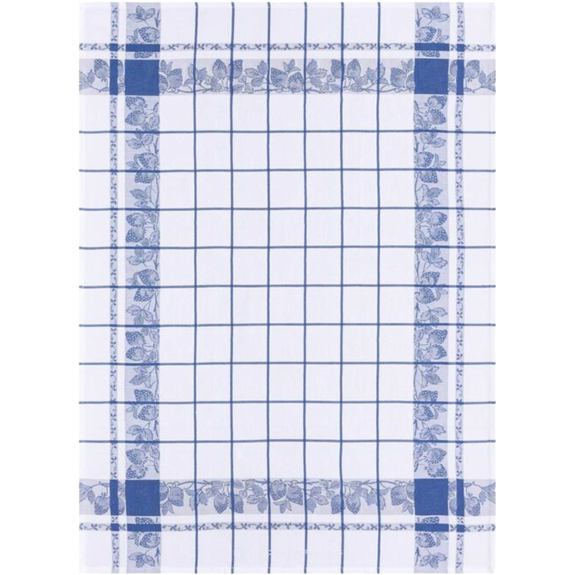 Cotton Tea Towel Fraises Bleu de France