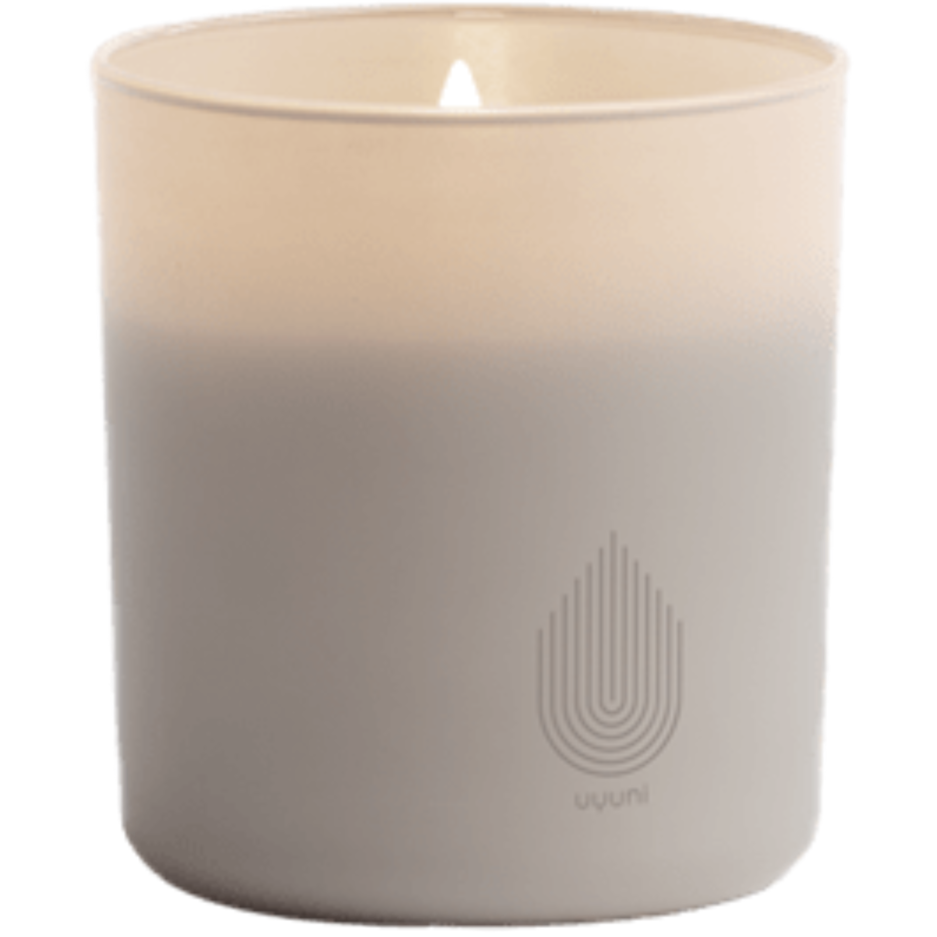 Glass Sandstone Candle H10cm