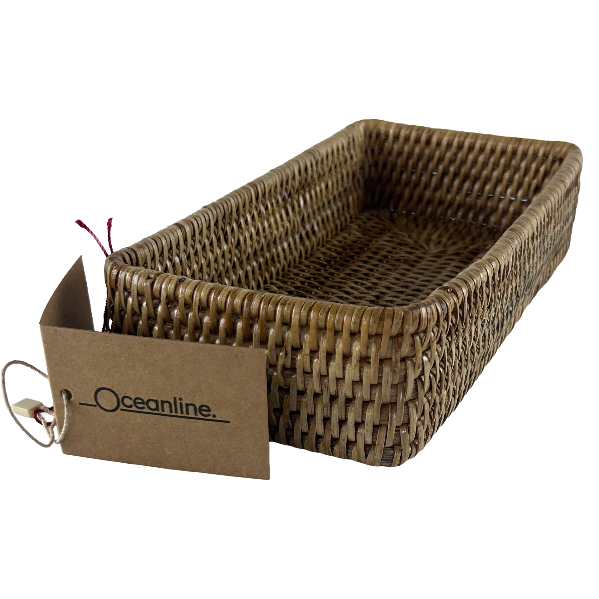 Rattan Rectangle Basket 31cm