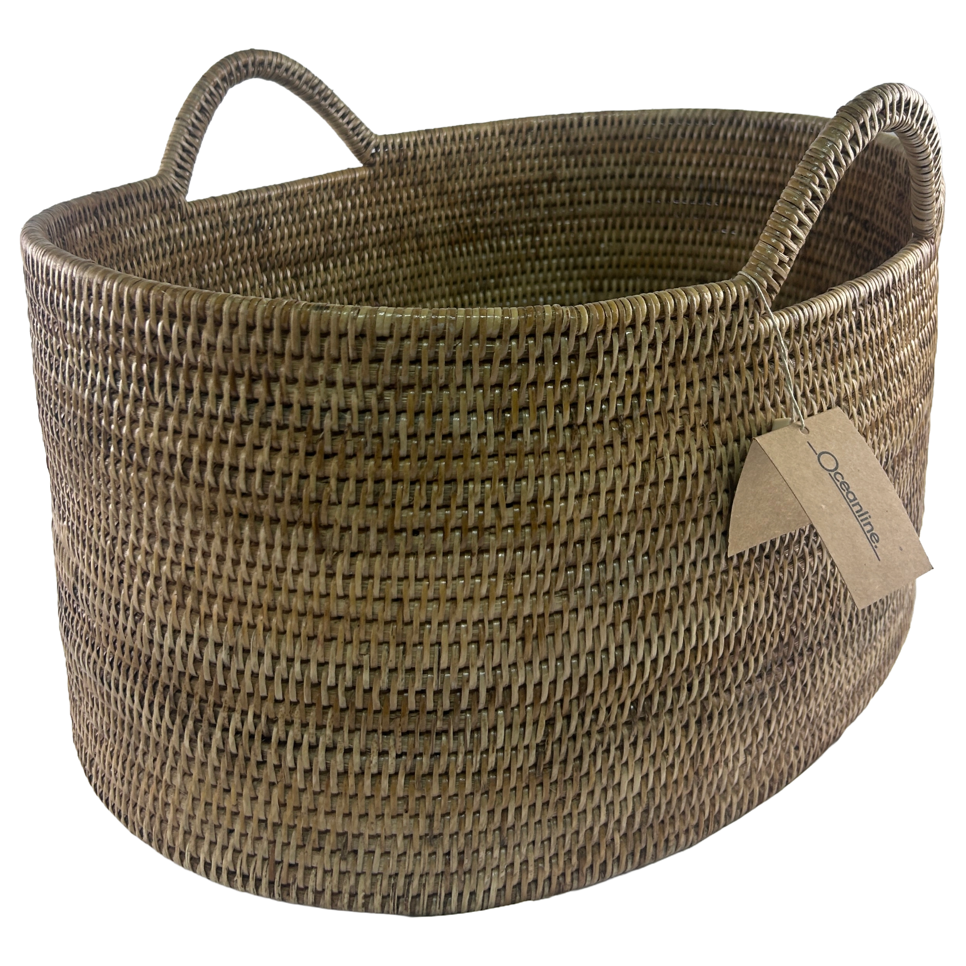 Rattan Oval Korb Groß