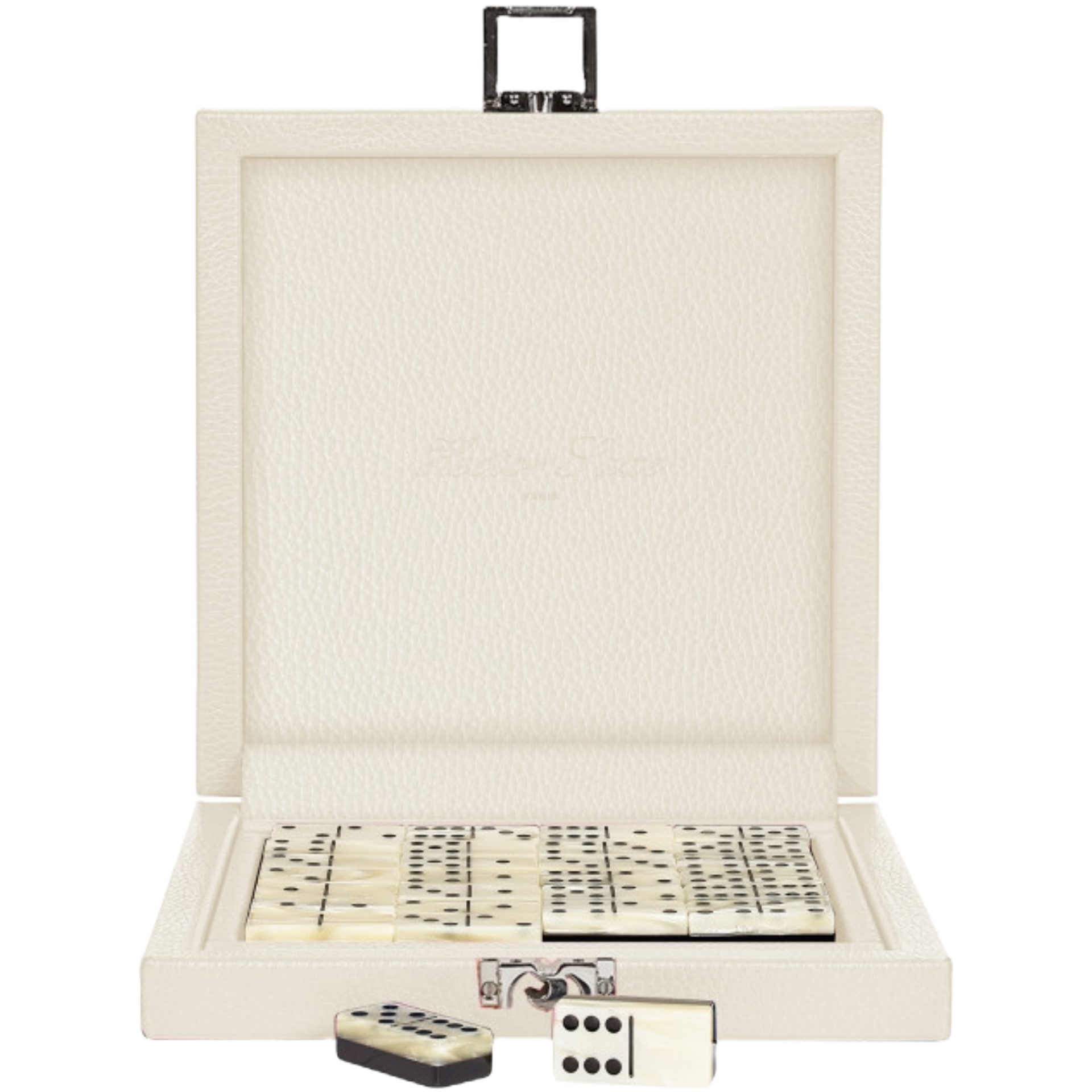 Deluxe Buffalo Leather Coffret Dominos 