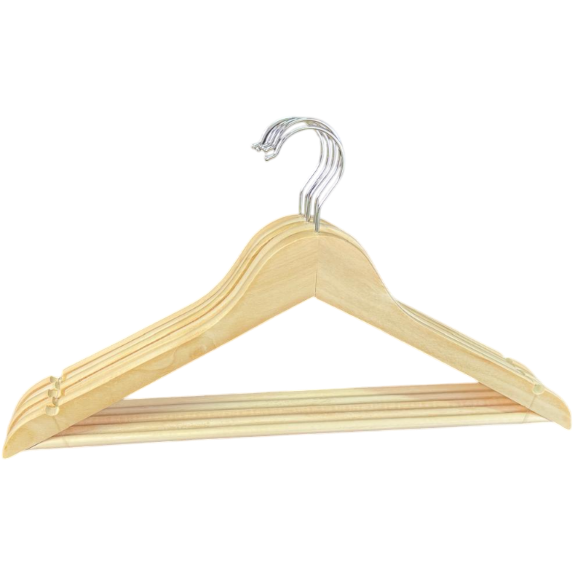Set of 5 Wooden Hangers 