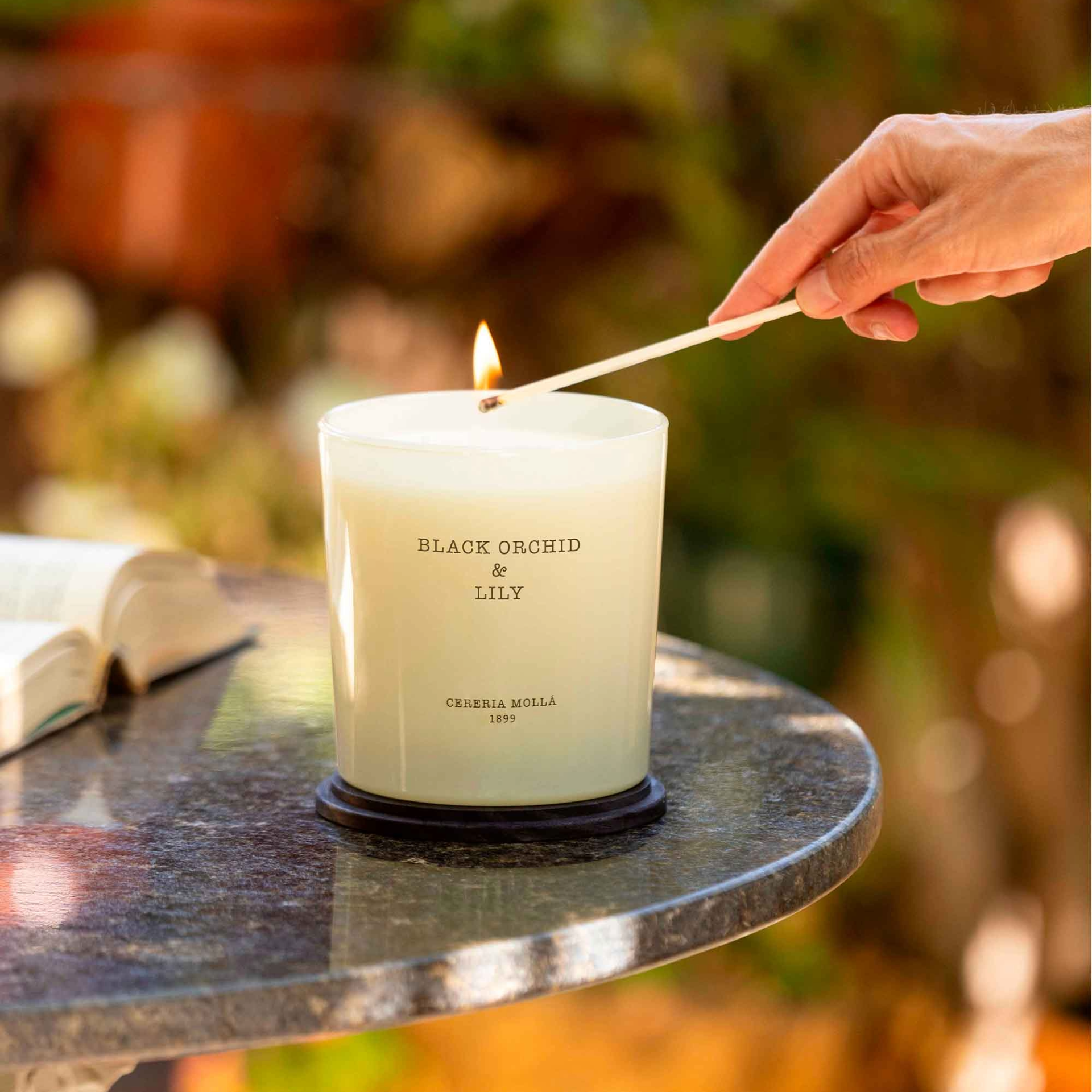 Candela XL all'orchidea nera e al giglio