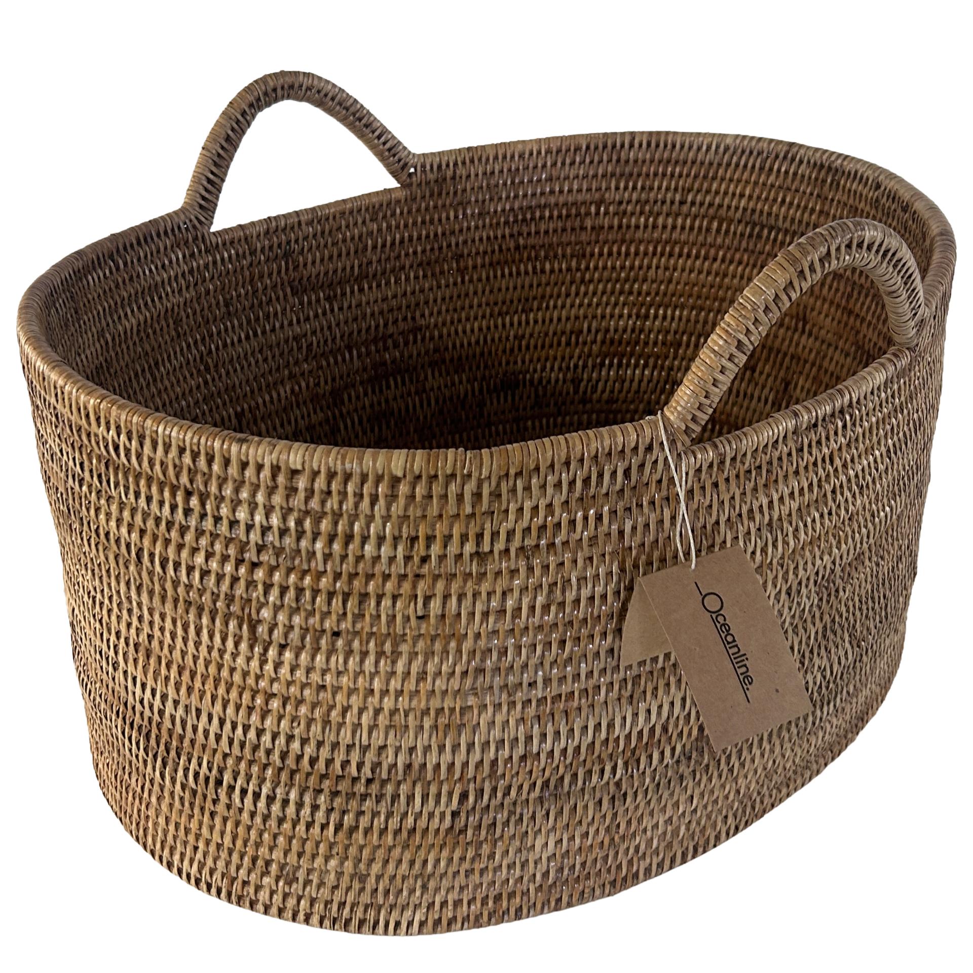 Rattan Oval Korb Medium