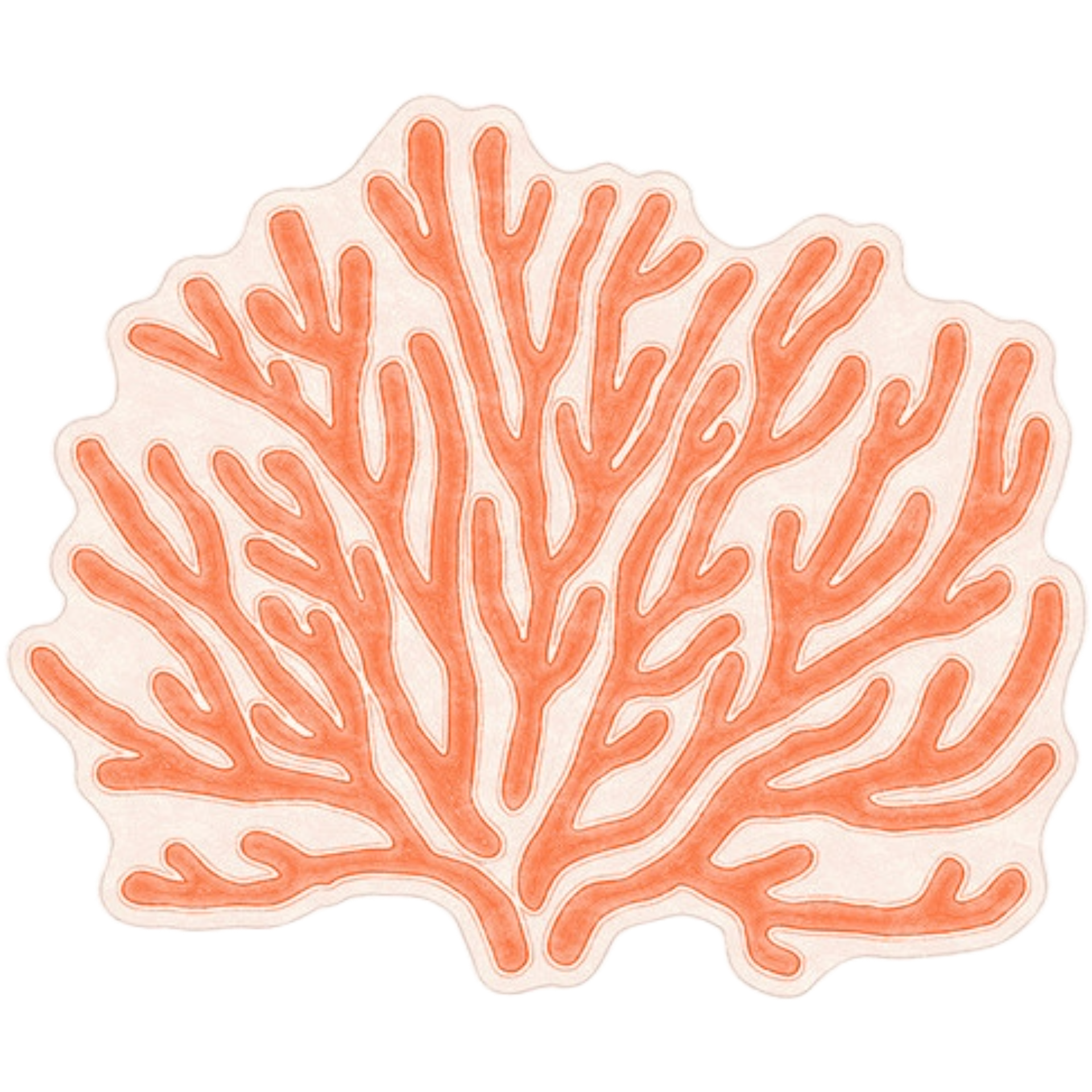 Set of 6 Pyli Orange Coral Placemats