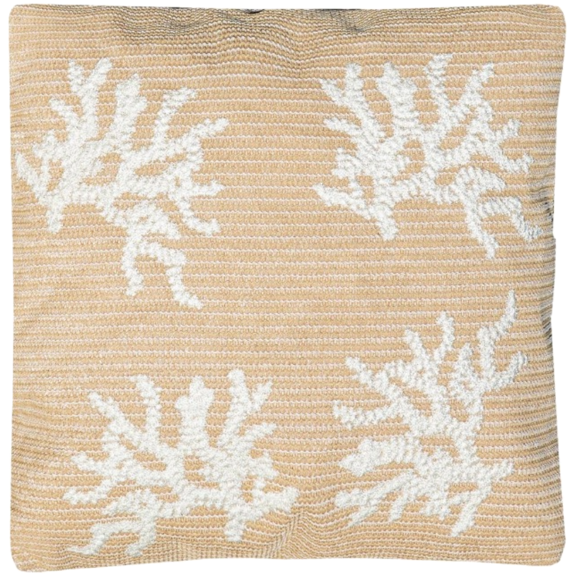 White Coral Embroidery Outdoor Cushion