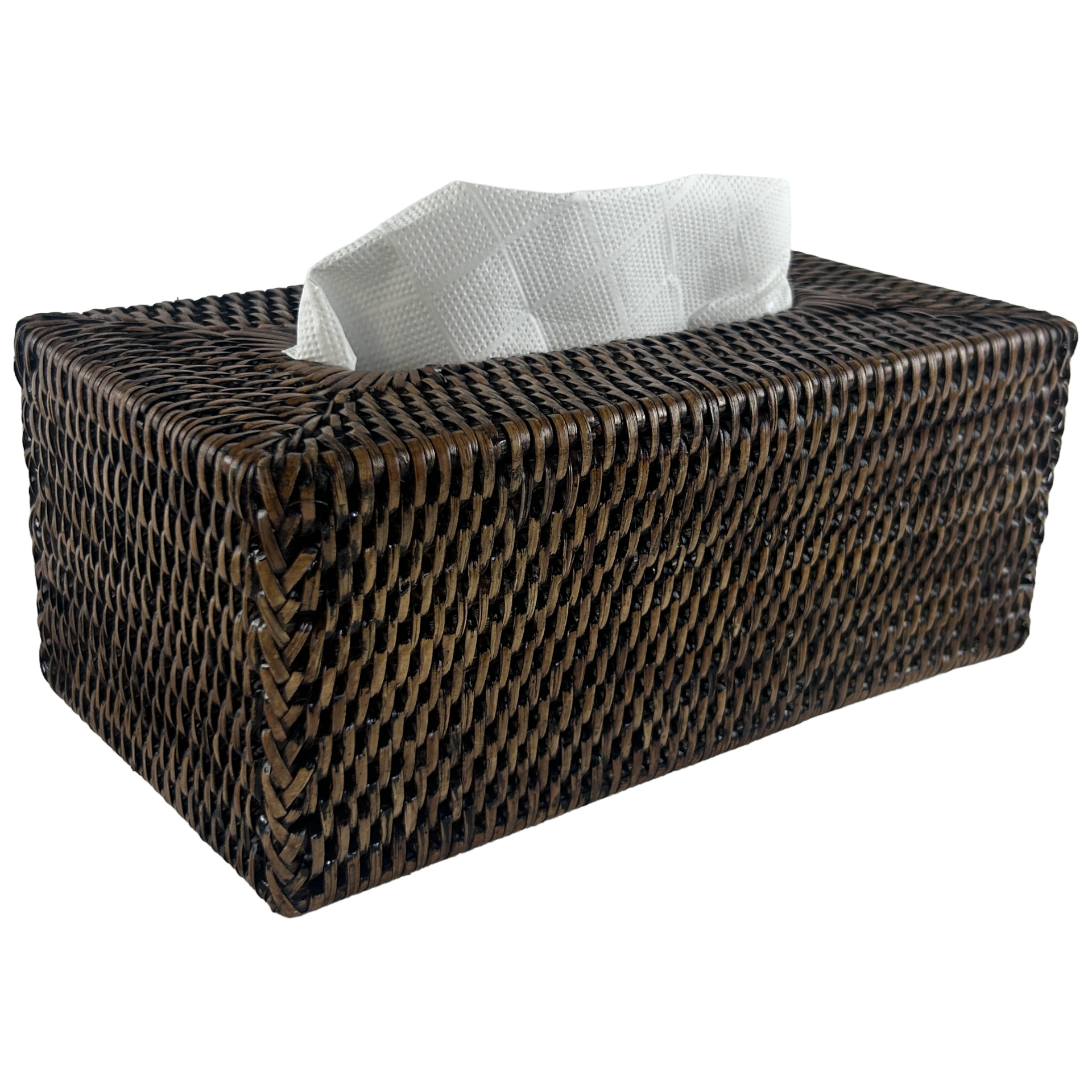 Rattan Rectangular Tissue Box
