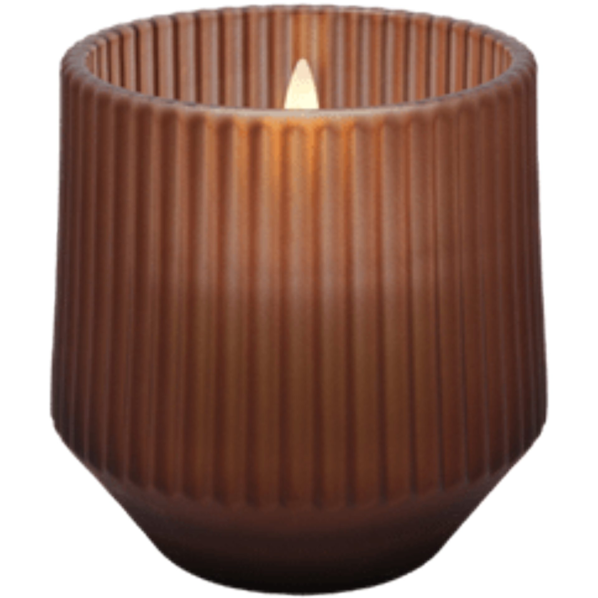 Brown "Awaken" Scented Wax Glass Candle
