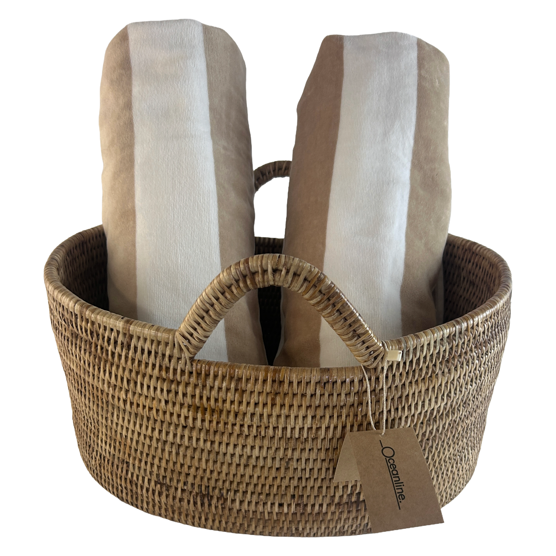 Juego de 2 toallas y cesta
