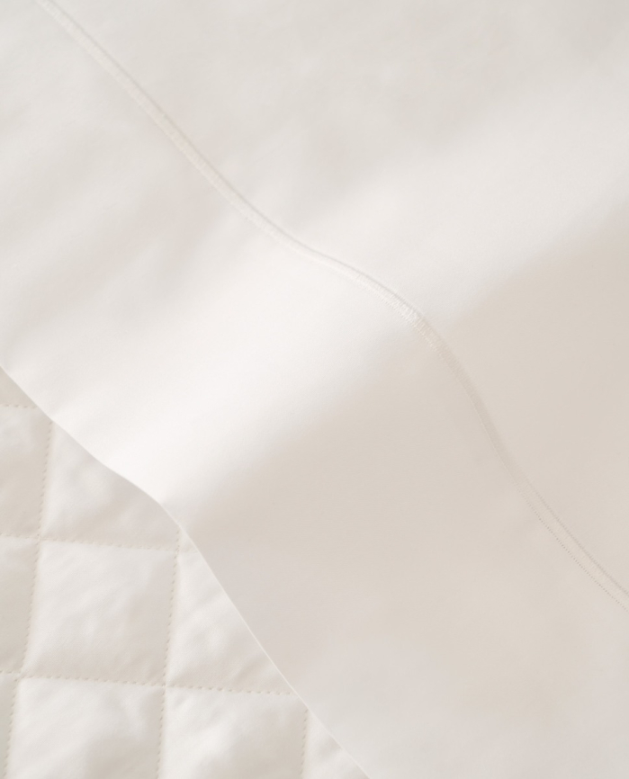 Ducal White Cotton Flat Sheet with Border