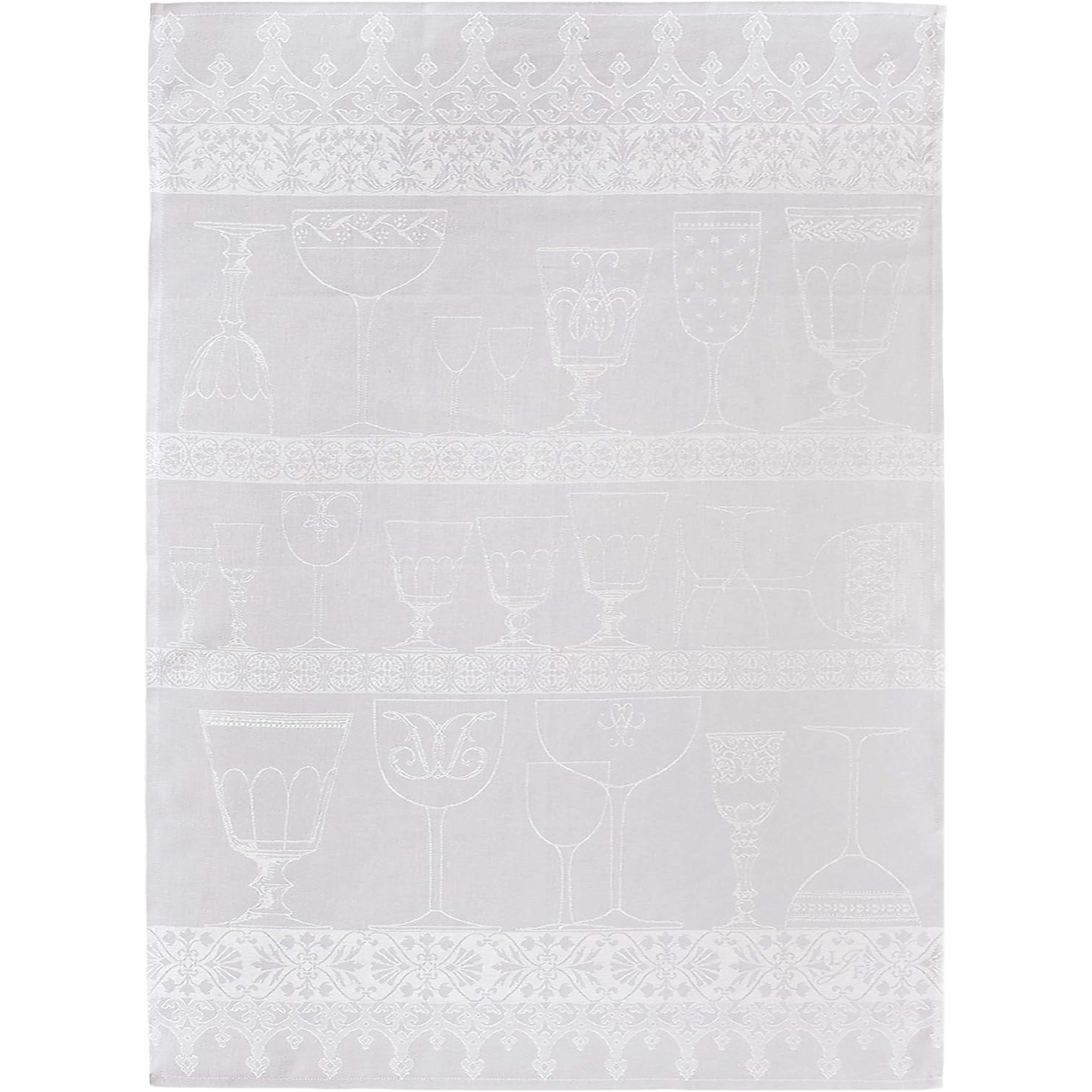 Crystal White Linen Tea Towel