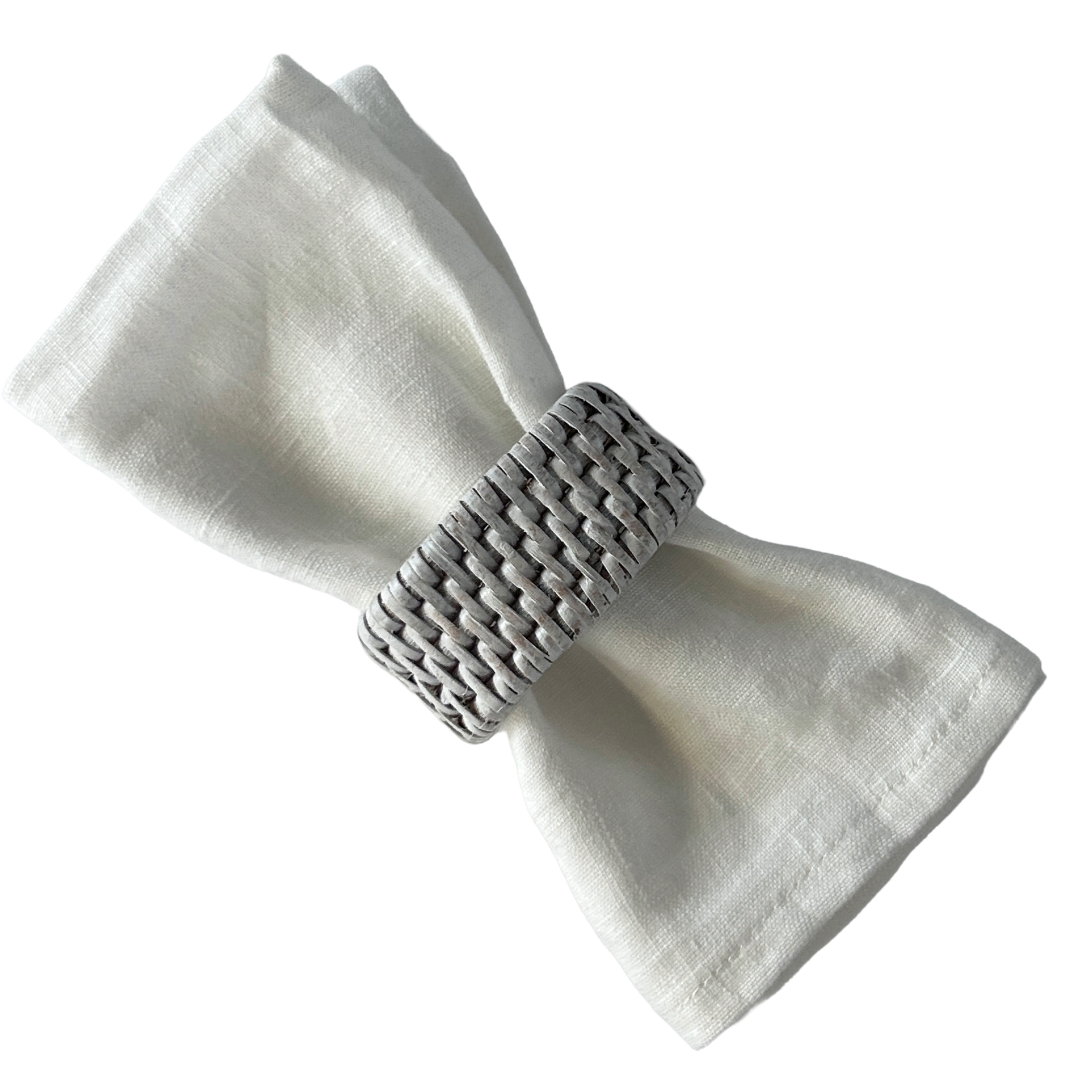 Set of 6 Rattan Napkin Rings