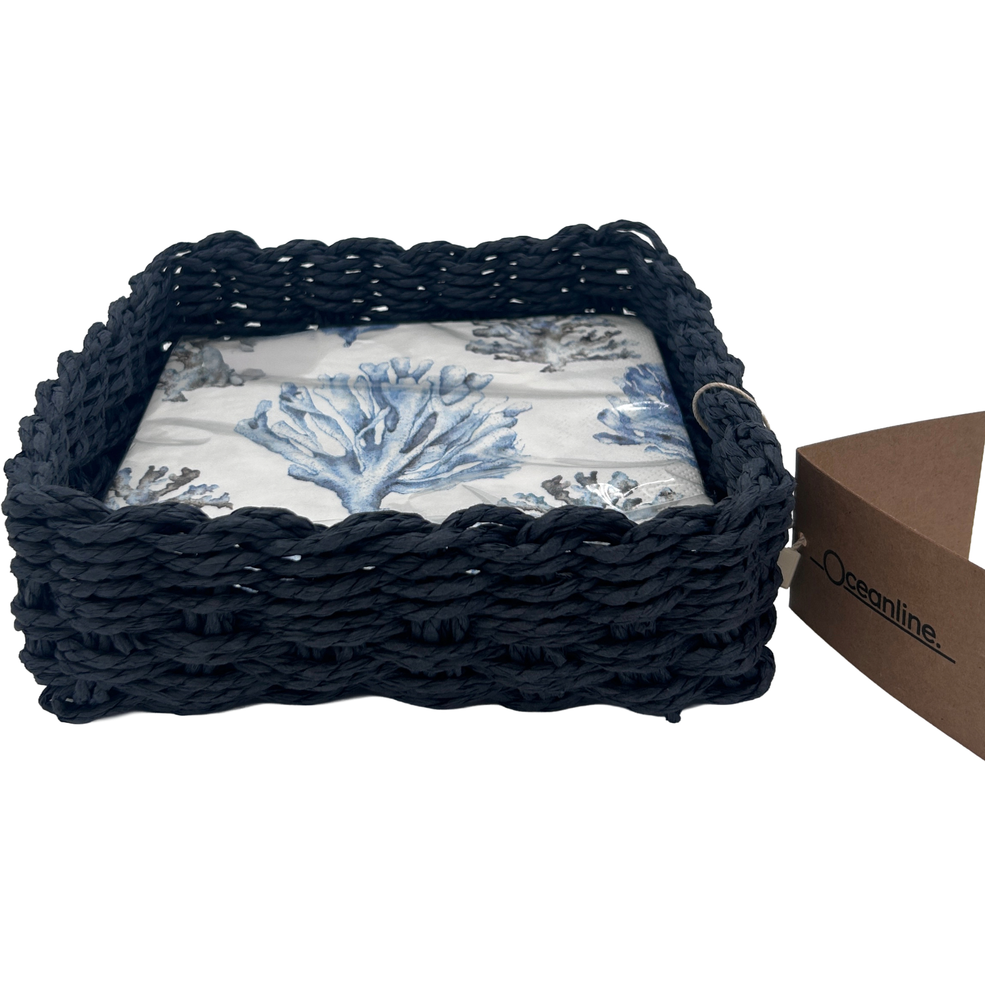 Navy Blue Lunch Serviette Holder