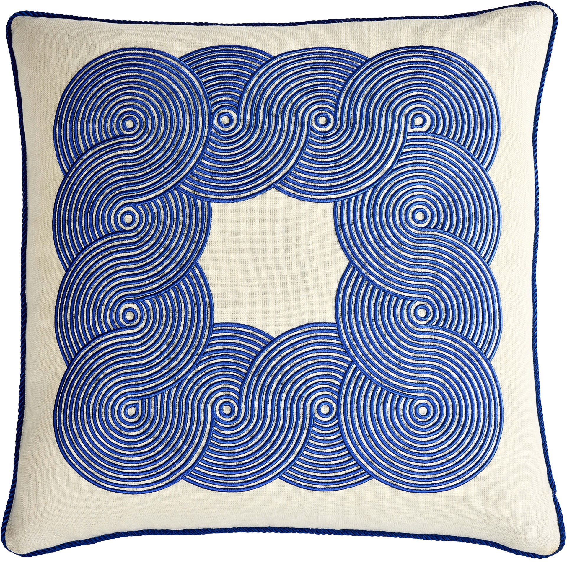 Pompidou Border Cobalt Cushion 