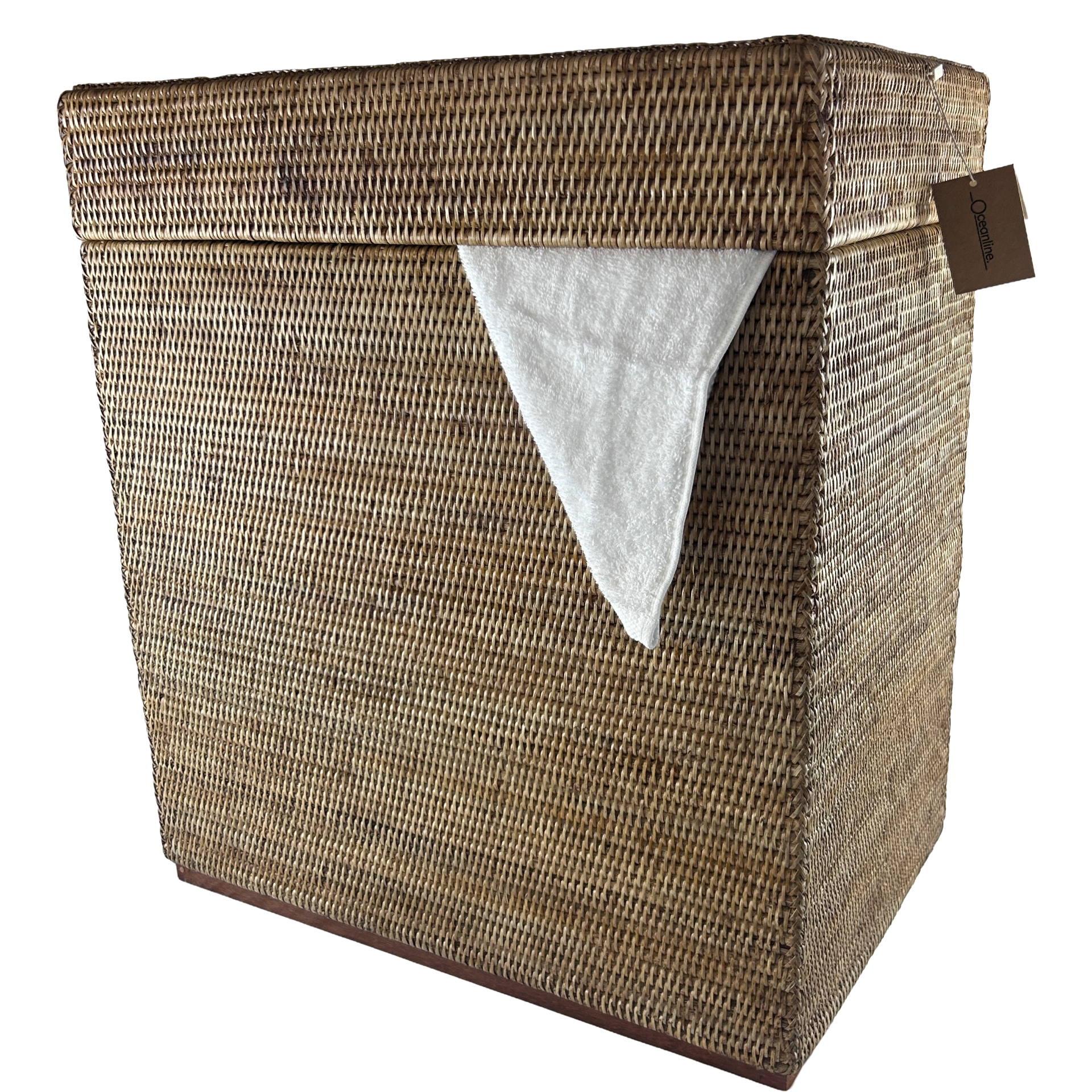 Rattan Laundry Basket with Low Lid