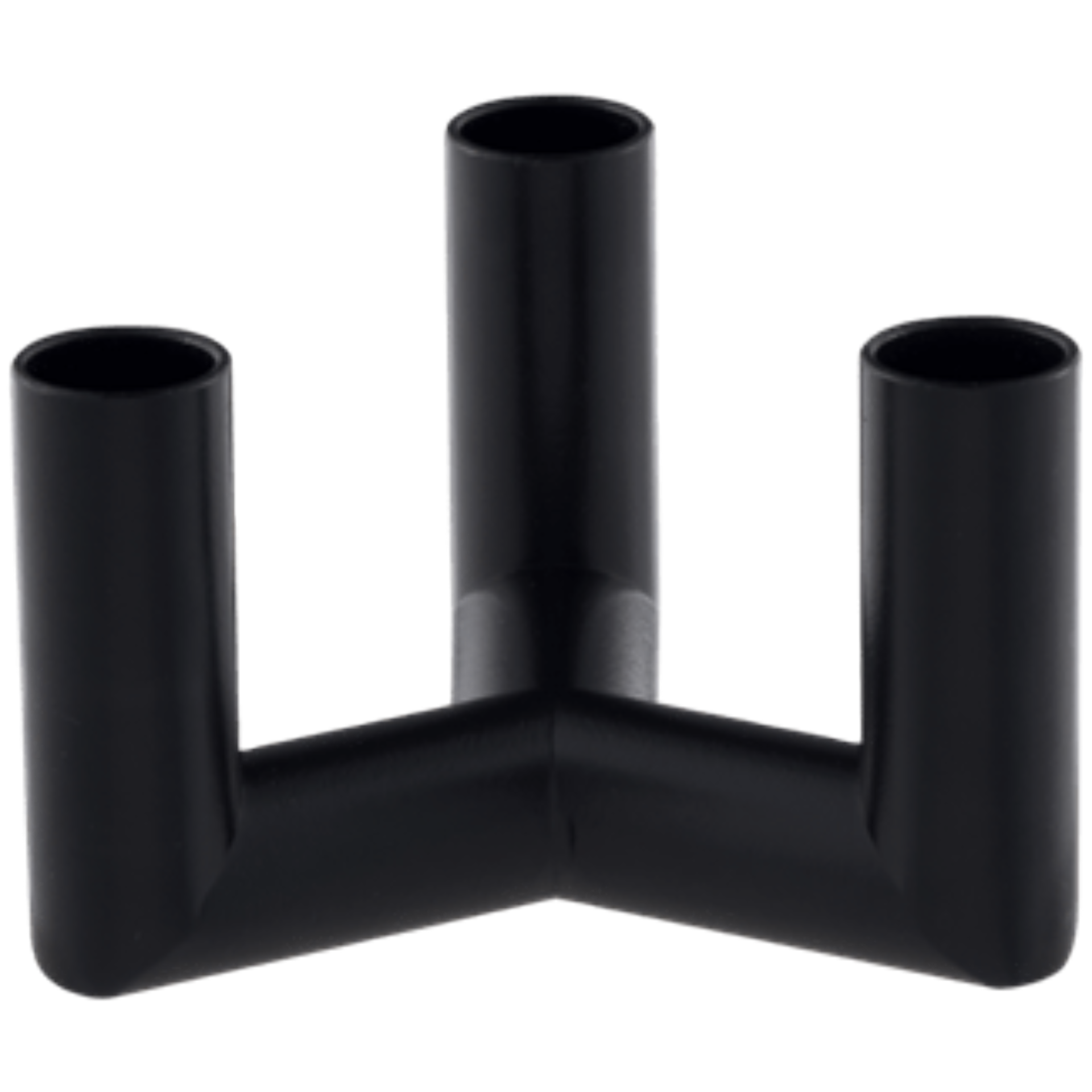Matrix Black Mini Taper 3'arm Candleholder 