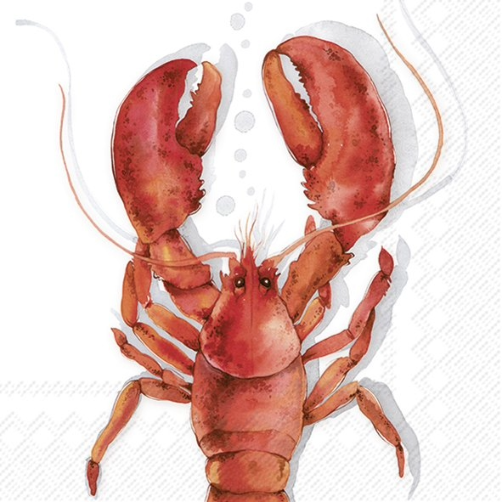 Set of 20 Lobster Coral Lunch Serviettes 