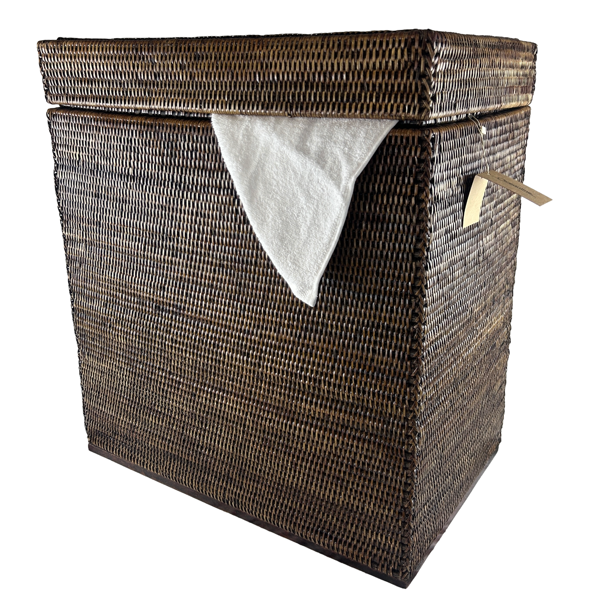 Rattan Laundry Basket with Low Lid