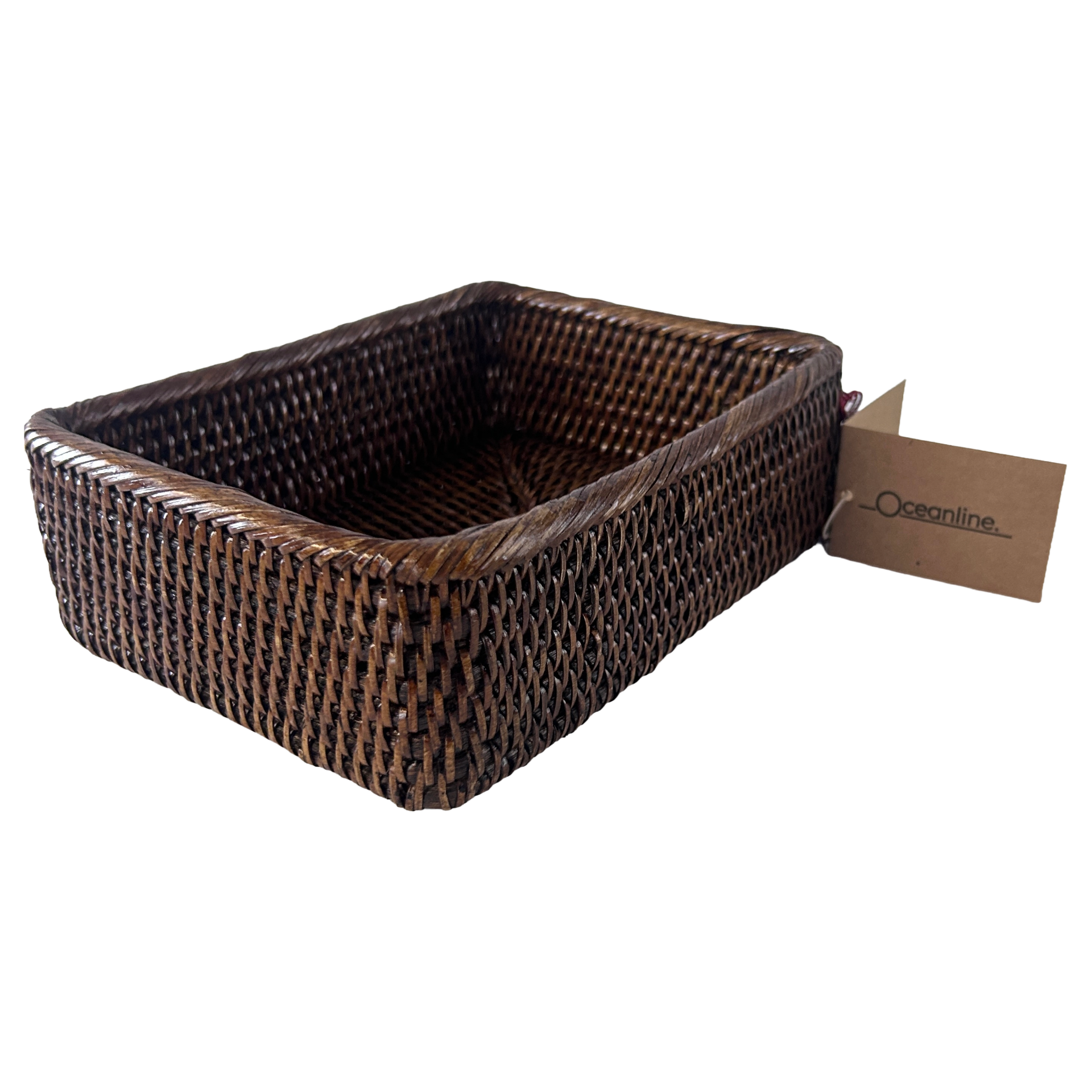 Rattan Rechteckiger Korb Klein