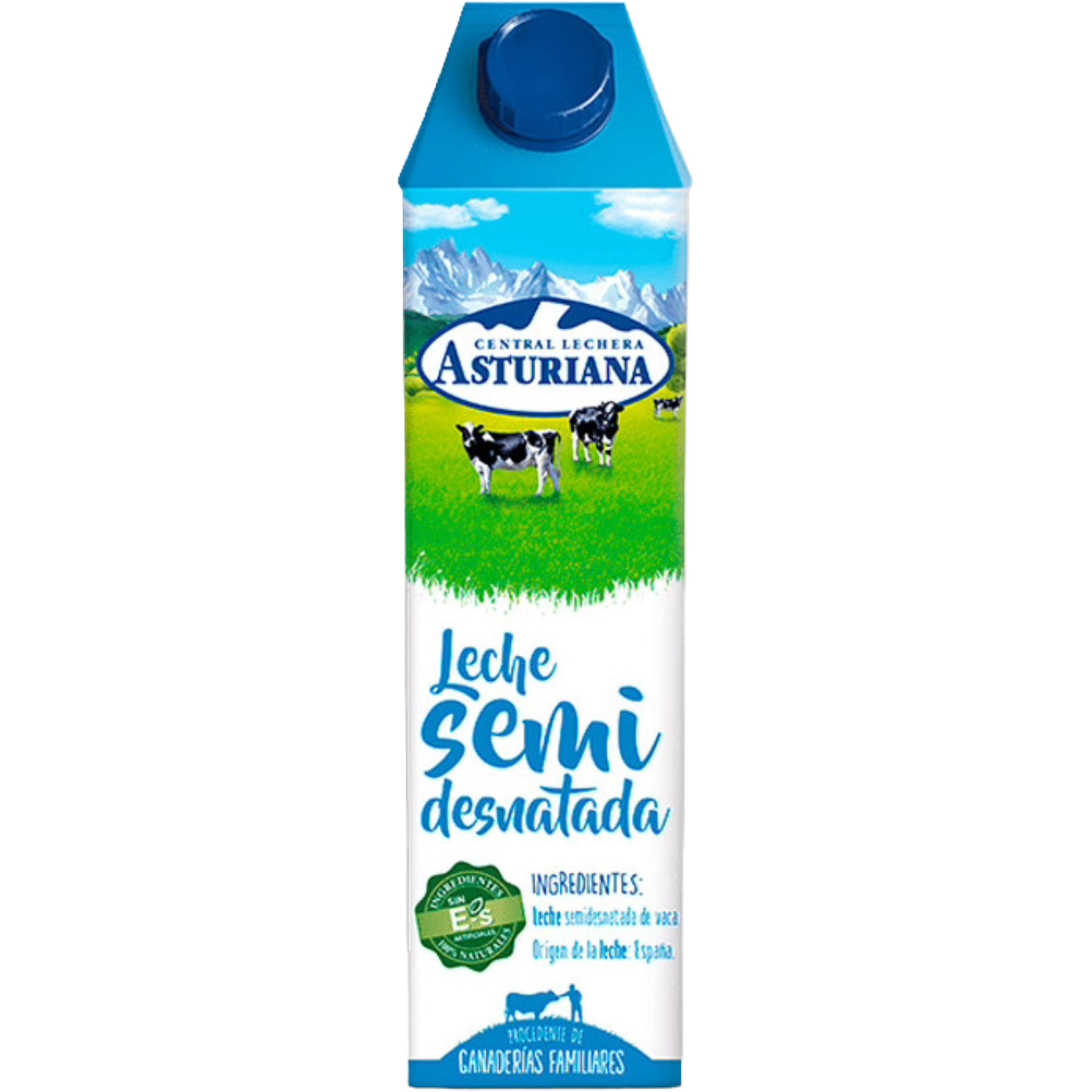 6 Pack Asturiana Semi-Skimmed Milk 1L