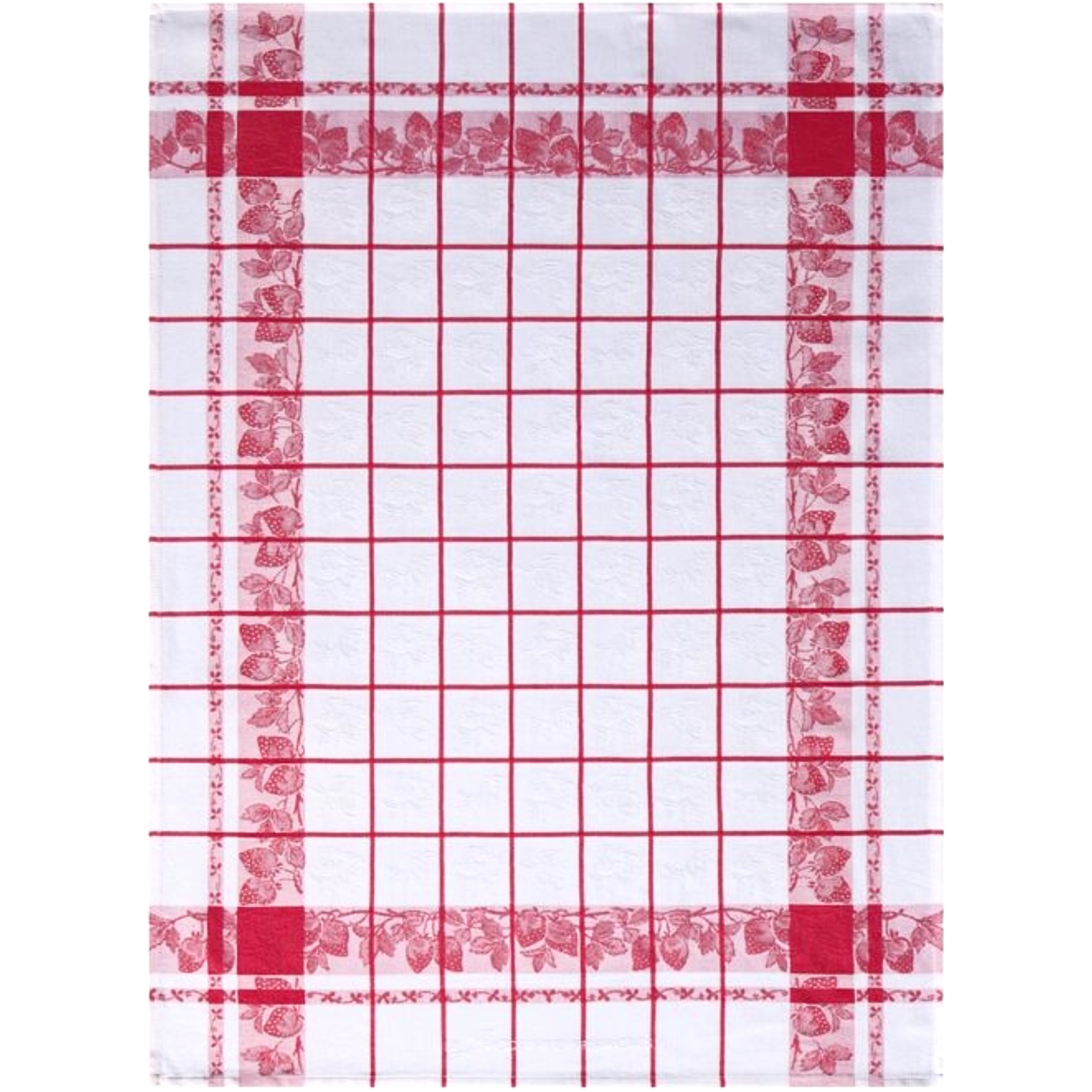 Cotton Tea Towel Fraises Rouge