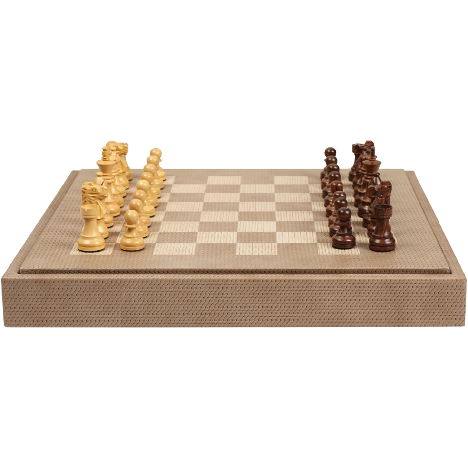 Leather Chain-Printed Chess Set