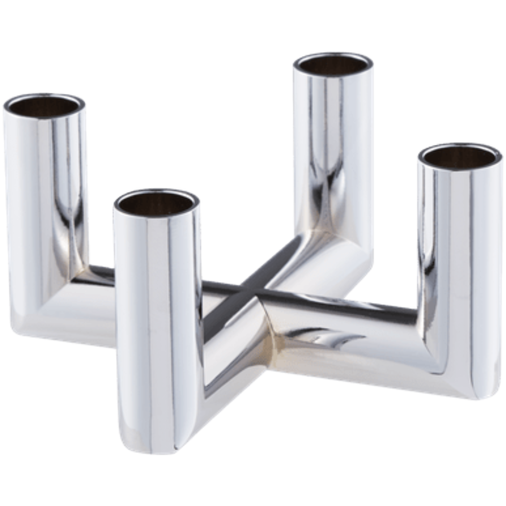 Matrix Chrome Mini Taper 4'arm Candleholder 